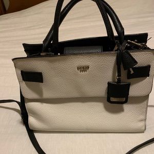 White and Black Guess Handbag